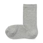 【MUJI 無印良品】女棉混足口柔軟舒適直角襪23-25cm 灰色