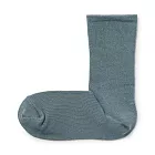 【MUJI 無印良品】女棉混足口柔軟舒適錐形直角襪23-25cm 水藍