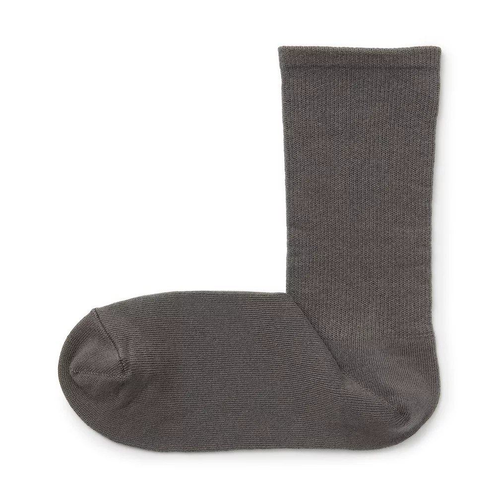 【MUJI 無印良品】女棉混足口柔軟舒適錐形直角襪23-25cm 深摩卡棕