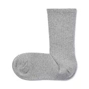 【MUJI 無印良品】女棉混足口柔軟舒適錐形直角襪23-25cm 灰色