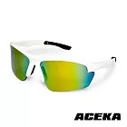 【ACEKA】白武士運動太陽眼鏡 (TRENDY 休閒運動系列) 白綠