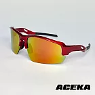 【ACEKA】火焰之舞運動太陽眼鏡 (TRENDY 休閒運動系列) 紅