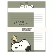 Kamio 日本製 Snoopy 信封信紙組  史努比 臉部特寫