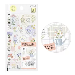 MIDORI 手帳專用貼紙2枚─ 花卉