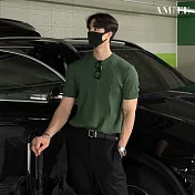 【AMIEE】韓系型男百搭彈力短袖針織衫(男裝/4色/M-2XL/KDTY-D603) L 綠色