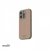 Moshi iPhone 15 Pro Napa 皮革保護殼 燻木棕