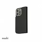 Moshi iPhone 15 Pro Overture 磁吸可拆式卡套型皮套 午夜黑