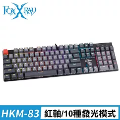 FOXXRAY 緋紅戰狐機械鍵盤(FXR─HKM─83/紅軸)