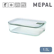 【MEPAL】EasyClip 輕巧蓋玻璃密封保鮮盒1.5L- 鼠尾草綠