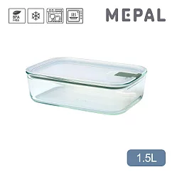 【MEPAL】EasyClip 輕巧蓋玻璃密封保鮮盒1.5L─ 鼠尾草綠