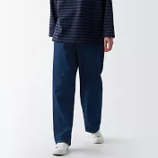 【MUJI 無印良品】男有機棉丹寧寬版褲 33 藍色