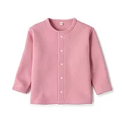 【MUJI 無印良品】幼兒二重織休閒開襟衫 100 粉紅
