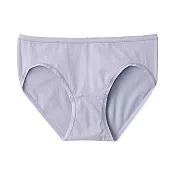 【MUJI 無印良品】女有機棉混彈性低腰短版內褲 S 紫色
