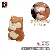 【RYUKODO龍虎堂】日本手工製和紙開運擺飾-祈禱柴犬 -茶色