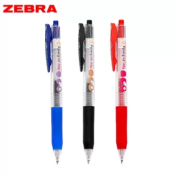 (3色組)ZEBRA 台灣限定 弗魯特家族  SARASA CLIP 鋼珠筆 紅+藍+黑  0.4