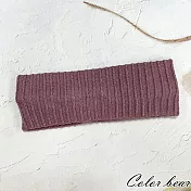 【卡樂熊】棉質彈力針織造型髮帶(四色)- 藕紫色