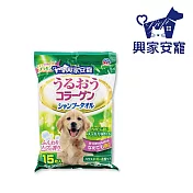興家安寵 膠原蛋白寵物潔潤擦澡濕巾 15張入(中_大型犬)