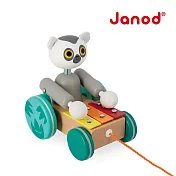 【法國Janod】雨林大冒險-狐猴鐵琴拉車