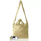 SYZY 原子縮小包 口袋折疊購物袋 迷你購物包 折疊包 香檳金