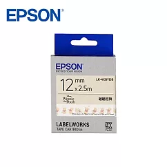 EPSON LK─4XBYDB C53S654486(翩翩起舞12mm)白黑