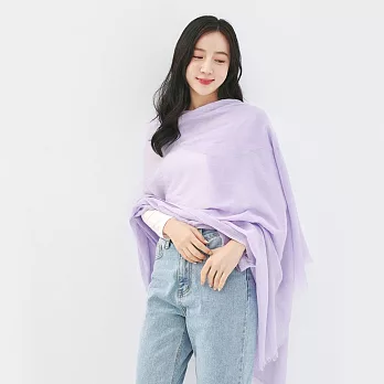 【KISSDIAMOND】韓系INS素面棉麻披肩圍巾(KDM-A007) F 淺紫