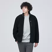 【MUJI 無印良品】男聚酯纖維絨毛刷毛外套 XL 黑色