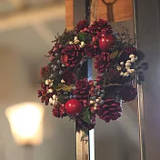 【日本Hakodate】聖誕裝飾花圈18cm ‧ 聖誕松果