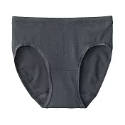【MUJI 無印良品】女有機棉混彈性天竺日常型生理內褲 L 深灰