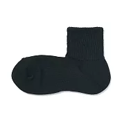 【MUJI 無印良品】男棉混足底圈絨厚織直角短襪25-27cm 黑色