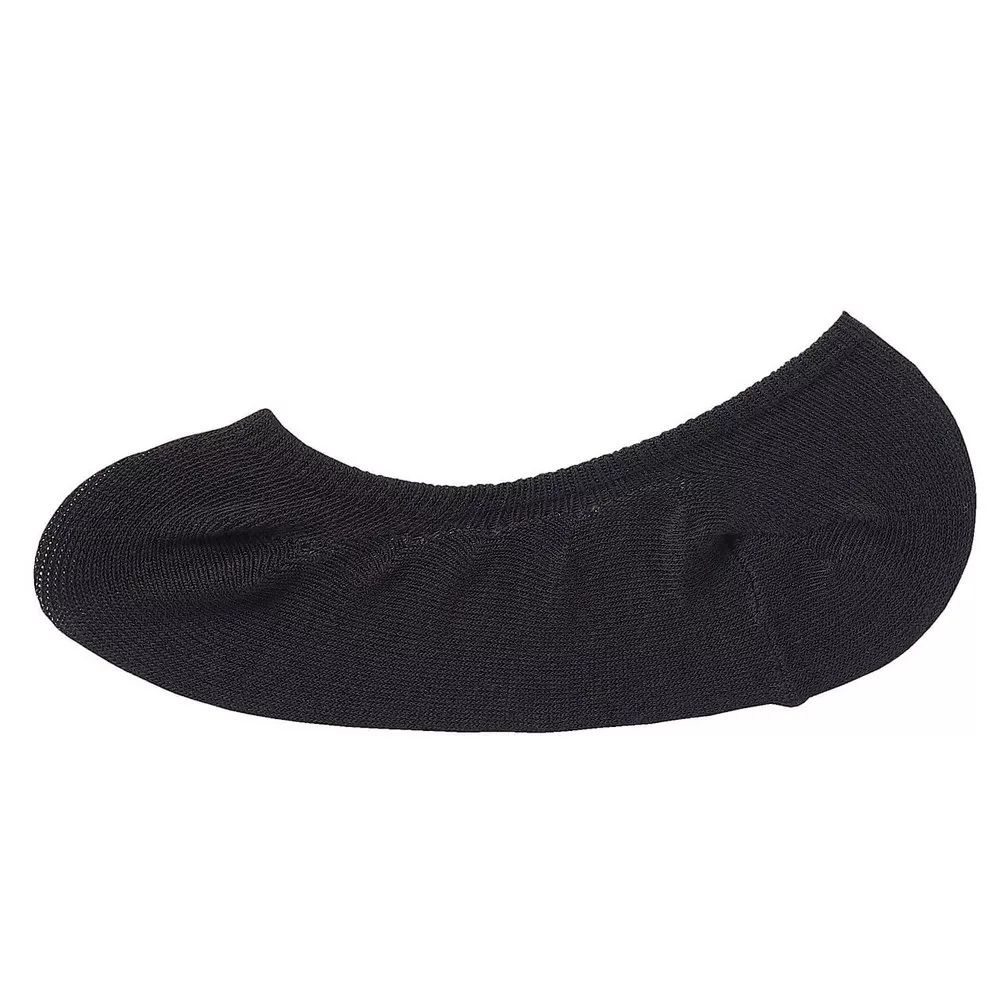 【MUJI 無印良品】女棉混不易鬆脫隱形襪23-25cm 黑色