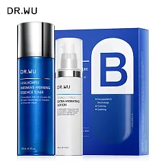 DR.WU 玻尿酸油水平衡保濕組(化妝水+B面膜+精華乳)