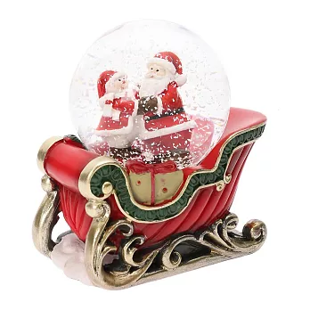 【Mark’s】雪橇造型水晶球S ‧ 聖誕老人與雪人