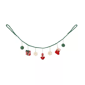 【Mark’s】Felt & Knit手工羊毛氈聖誕彩條吊飾組 ‧ 綠色