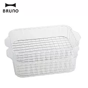 【日本BRUNO】BOE021-STEAM 雙層料理蒸隔(電烤盤配件) 透明