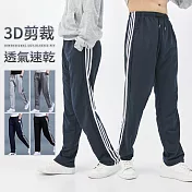 【KISSDIAMOND】3D透氣速乾休閒褲(KDP-0452) 4XL 男女款/寶藍