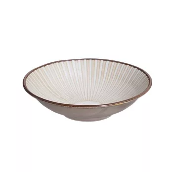 【Marusan Kondo】Fusho扇形 輕量陶瓷深盤16cm ‧ 象牙白