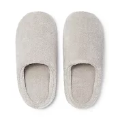 【MUJI 無印良品】暖纖毛室內拖鞋/XL米灰