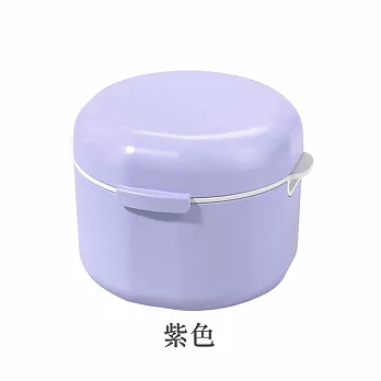 【E.dot】便攜牙套清潔收納盒 假牙清潔收納盒 紫色