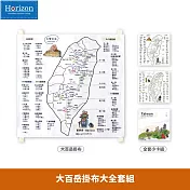 【Horizon天際線x薑餅資】帆布台灣大/小百岳地圖全套組 大百岳地圖掛布全套組
