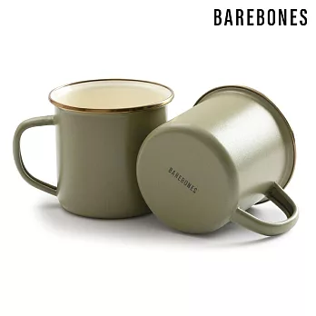 【兩入一組】Barebones CKW-1027 雙色琺瑯杯組 Enamel 2-Tone Mug (14oz) / 城市綠洲 (杯子 茶杯 水杯 馬克杯) 黃褐綠