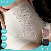 【KISSDIAMOND】美型高腰塑形收腹蠶絲塑身內褲(KDW-6340) L 淺膚