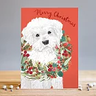 【LOUISE TILER】Dog & Wreath 聖誕卡＃CMPS04