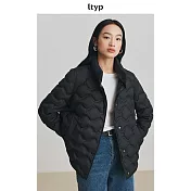 ltyp旅途原品 嵿級95白鵝絨羽絨服女 冬季高領波浪紋輕暖羽絨外套 M L-XL M 經典黑