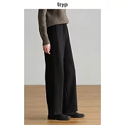 ltyp旅途原品 羊毛棉休閒褲基礎款簡約高腰寬鬆保暖直筒褲女秋季 M L XL  M 靜謐黑