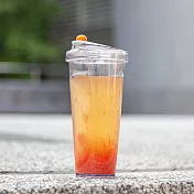 漂浮珍奶杯|赤橘|Ecozen材質無吸管環保杯850ml