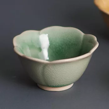 【Minoru陶器】Amane高雅花形陶瓷小餐碗60ml ‧ 綠