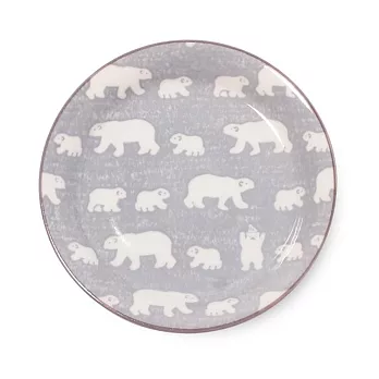 【Minoru陶器】北極熊陶瓷淺盤16cm ‧ 灰