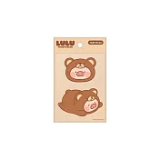 罐頭豬LuLu 豬熊豬羊系列- 5 x 5 cm 毛絨貼紙 (豬熊)
