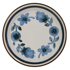 【Marusan Kondo】Clasico北歐經典復古風陶瓷餐盤23cm ‧ 藍花