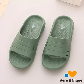 維諾妮卡 雙重舒適 類氣墊舒服鞋 拖鞋  橄欖綠41號